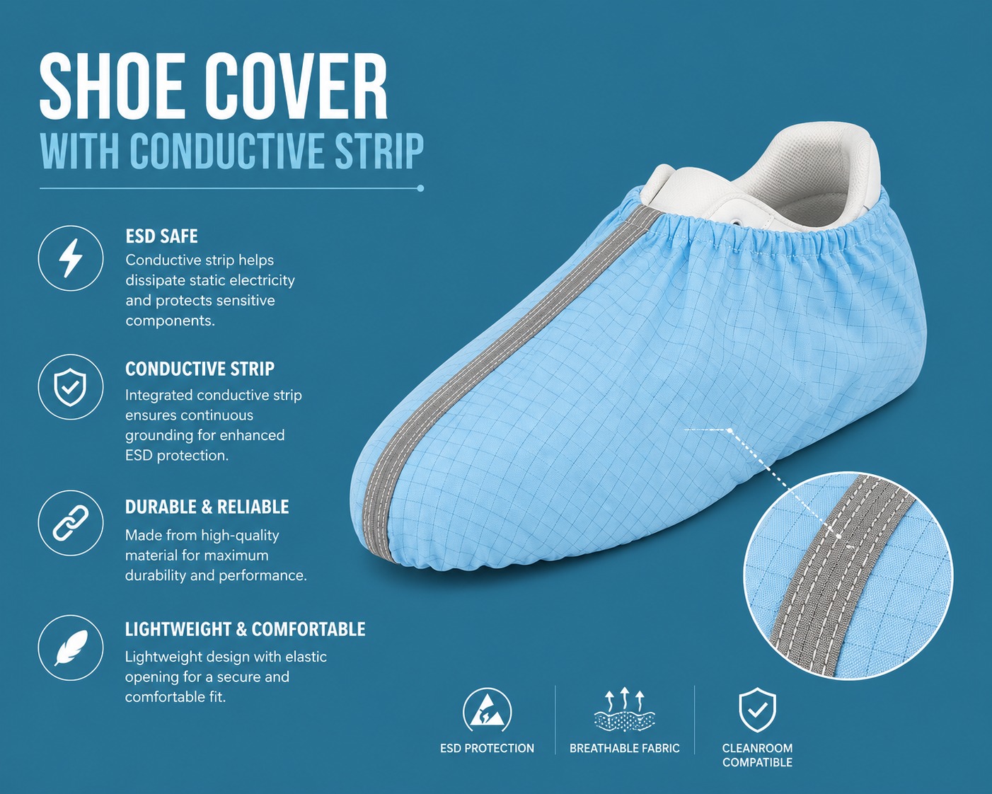 Shoe Cover With Condustive Strip